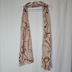 Blush Pink Equestrian Print Scarf Lightweight Boho Wrap‎ Cowgirlcore